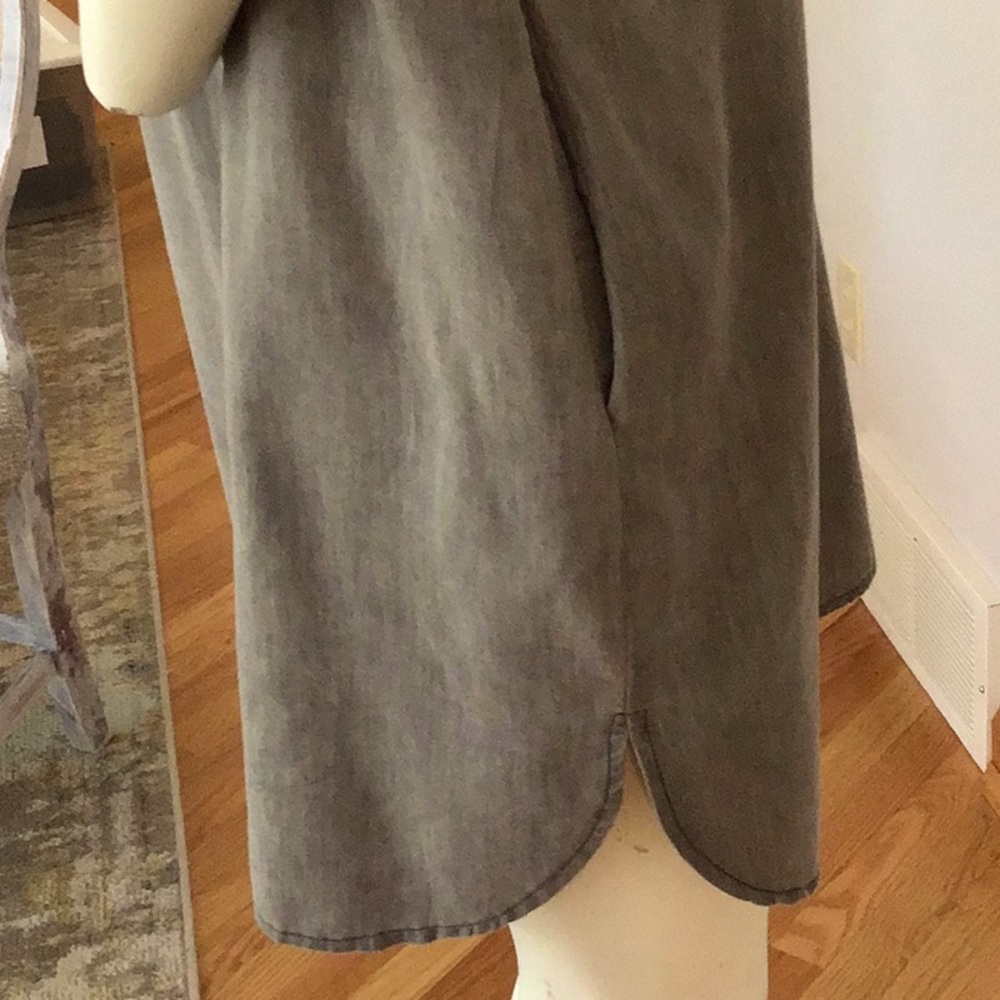 Taupe Cotton Short-sleeved Tunic/Dress - Picture 7 of 15